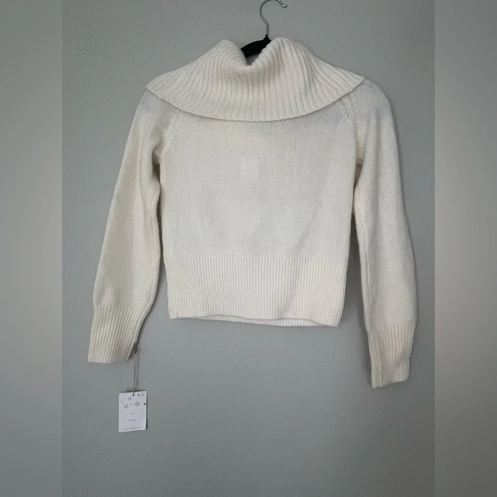 Jessica Simpson Cowl Neck Ivory Soft Pullover Sweater Womens Size XS NWT - Picture 5 of 5